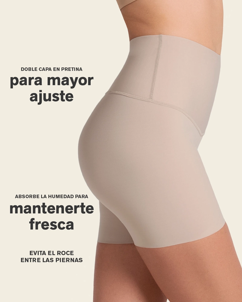 SHORT DE CONTROL DE ABDOMEN Y CINTURA QUE DISIMULA LA CELULITIS 012925 BEIGE - 2