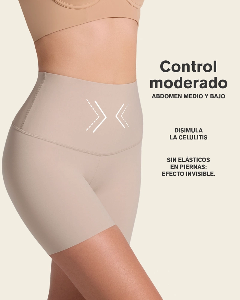 SHORT DE CONTROL DE ABDOMEN Y CINTURA QUE DISIMULA LA CELULITIS 012925 BEIGE - 3