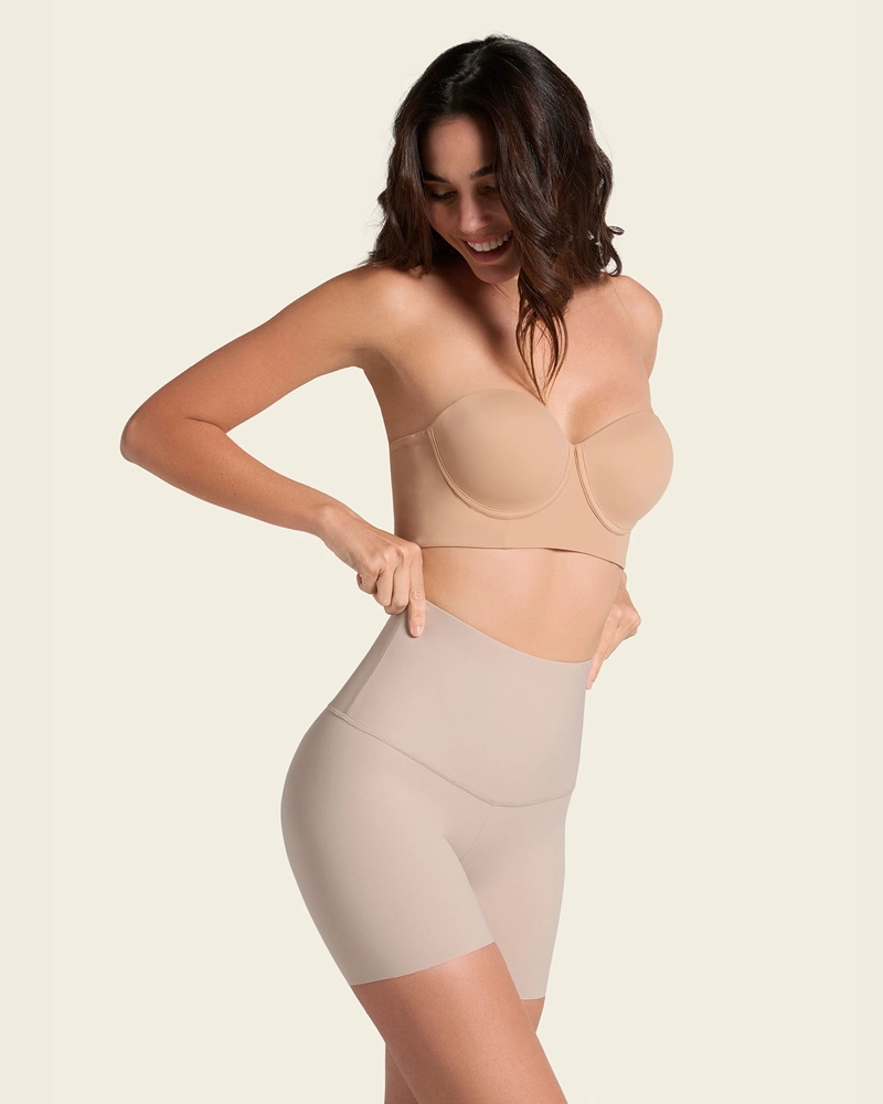 SHORT DE CONTROL DE ABDOMEN Y CINTURA QUE DISIMULA LA CELULITIS 012925 BEIGE - 5