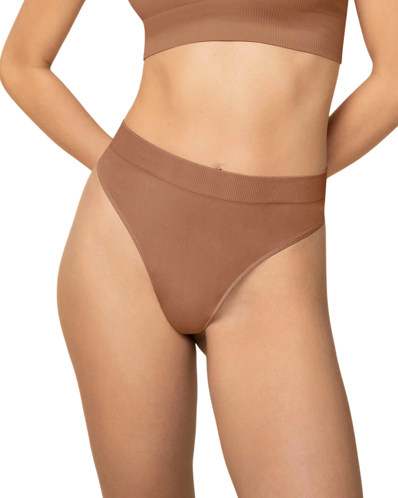 COLALES MUJER LEONISA 92040 TIRO ALTO EN TECNOLOGÍA SEAMLESS CAFÉ MEDIO - 1