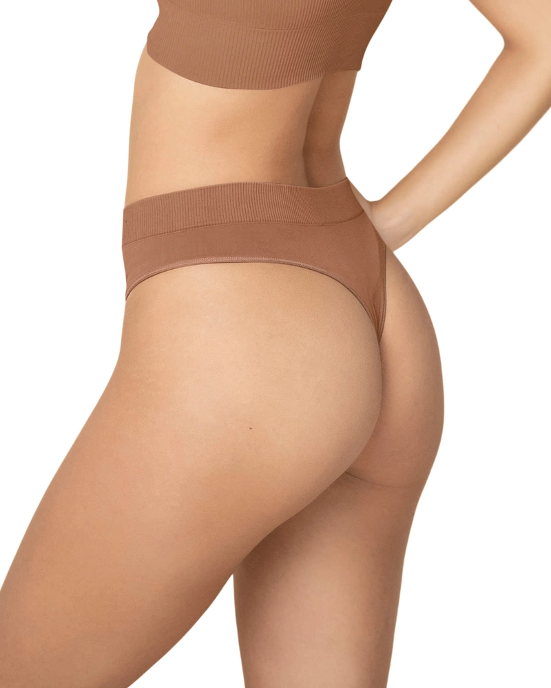 COLALES MUJER LEONISA 92040 TIRO ALTO EN TECNOLOGÍA SEAMLESS CAFÉ MEDIO - 2