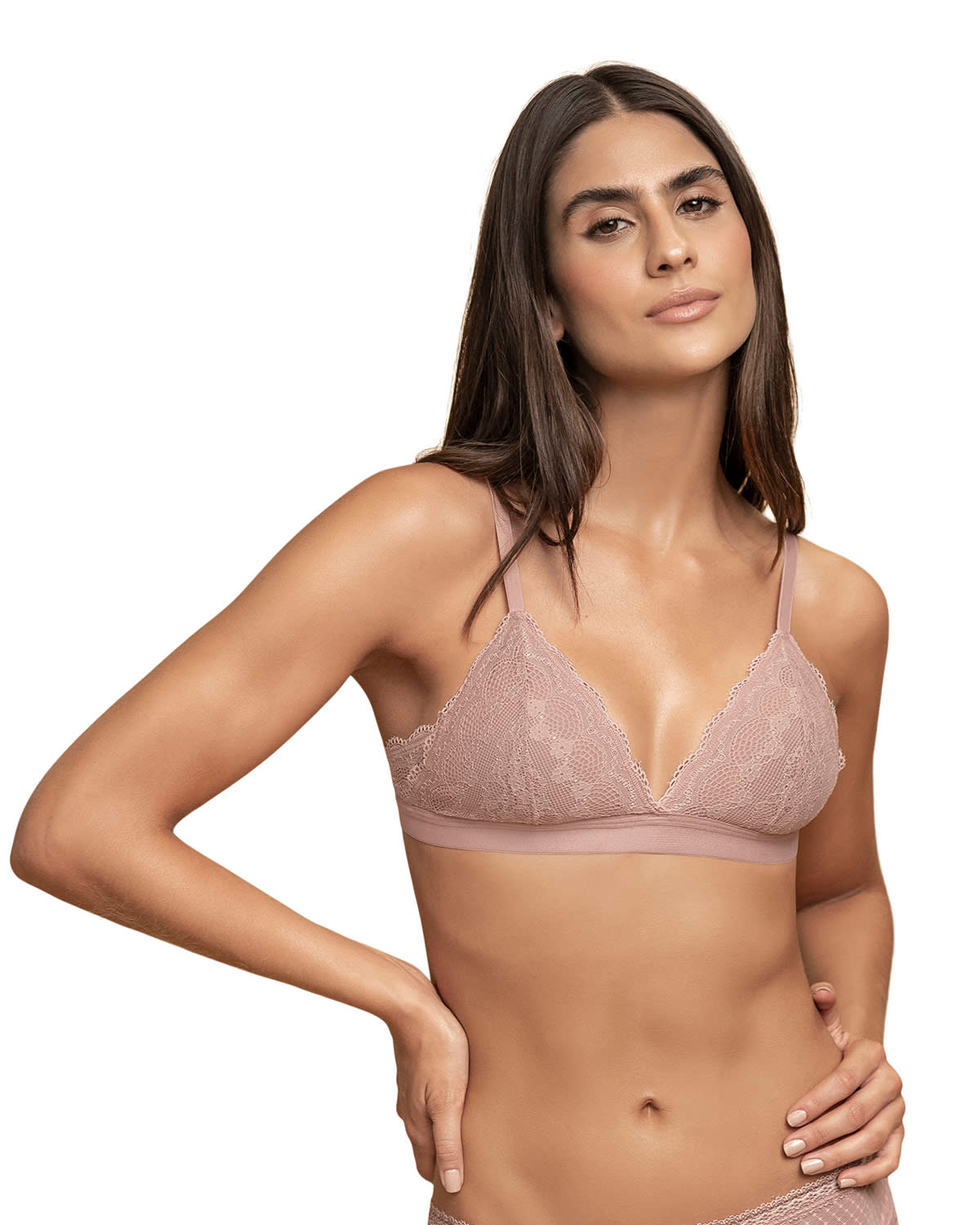 BRALETTE MUJER LEONISA 91097 DAILY CÓMODO Y DESESTRUCTURADO PALO DE ROSA - 1