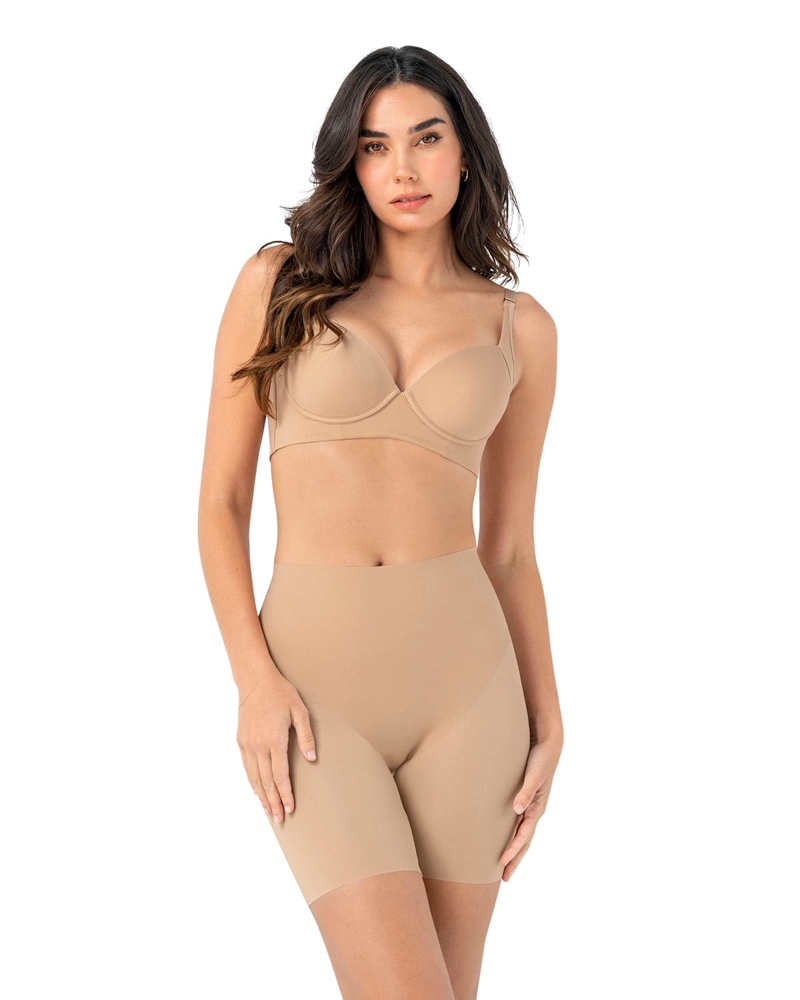 SHORT DE CONTROL ULTRAPLANO EFECTO INVISIBLE 092062 CAFE - 1