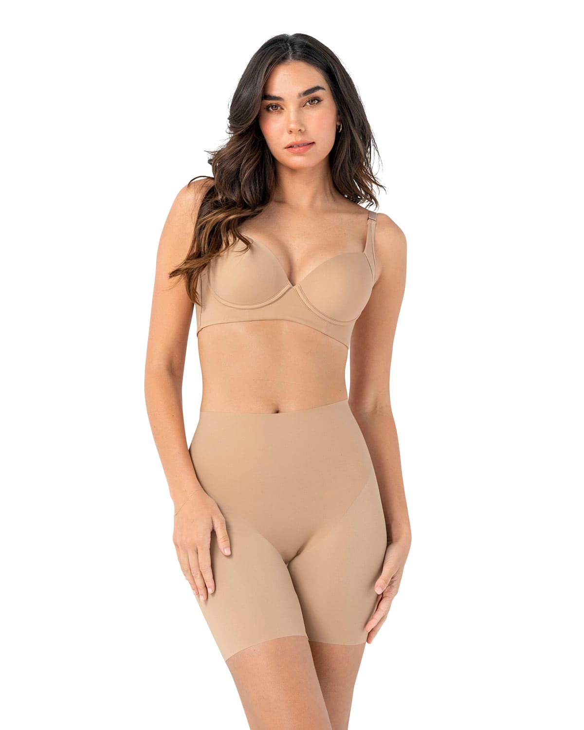 SHORT DE CONTROL ULTRAPLANO EFECTO INVISIBLE 092062 CAFE - 1
