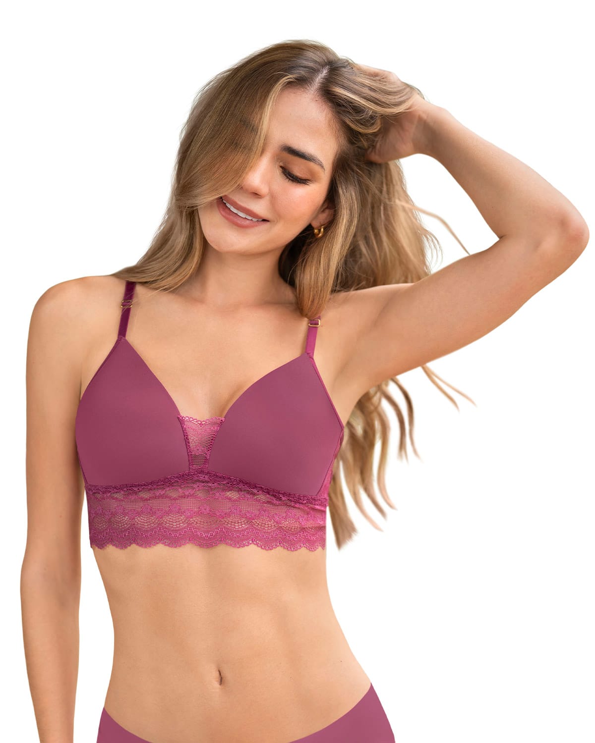 SOSTE N ULTRACOMODO CON DELICADOS TOQUES DE ENCAJE 011992 MORADO - 1