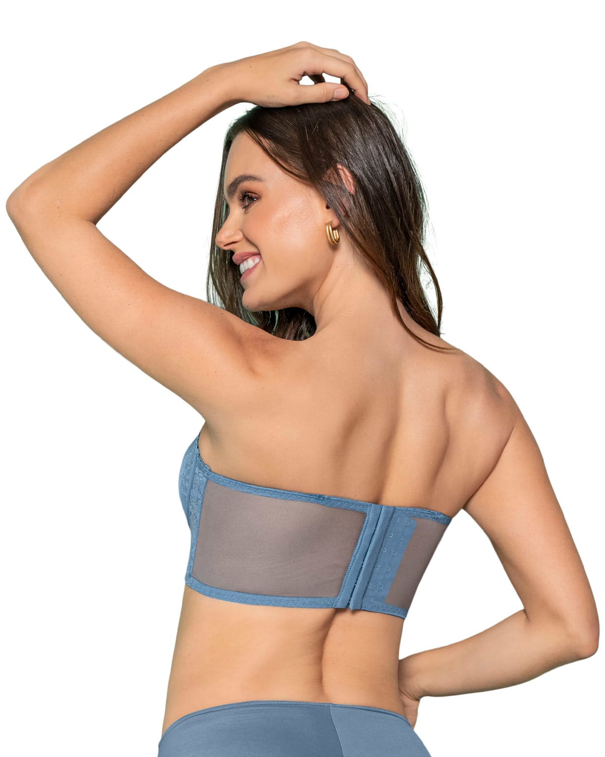 SOSTE N TIPO BUSTIER DE REALCE SUAVE 011965 AZUL - 2