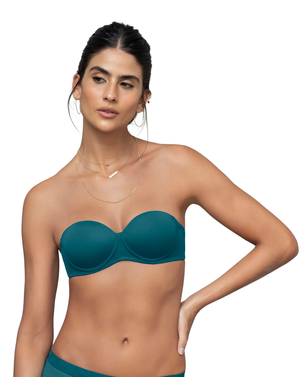 SOSTE N STRAPLESS CON REALCE INCORPORADO 061308 VERDE - 1