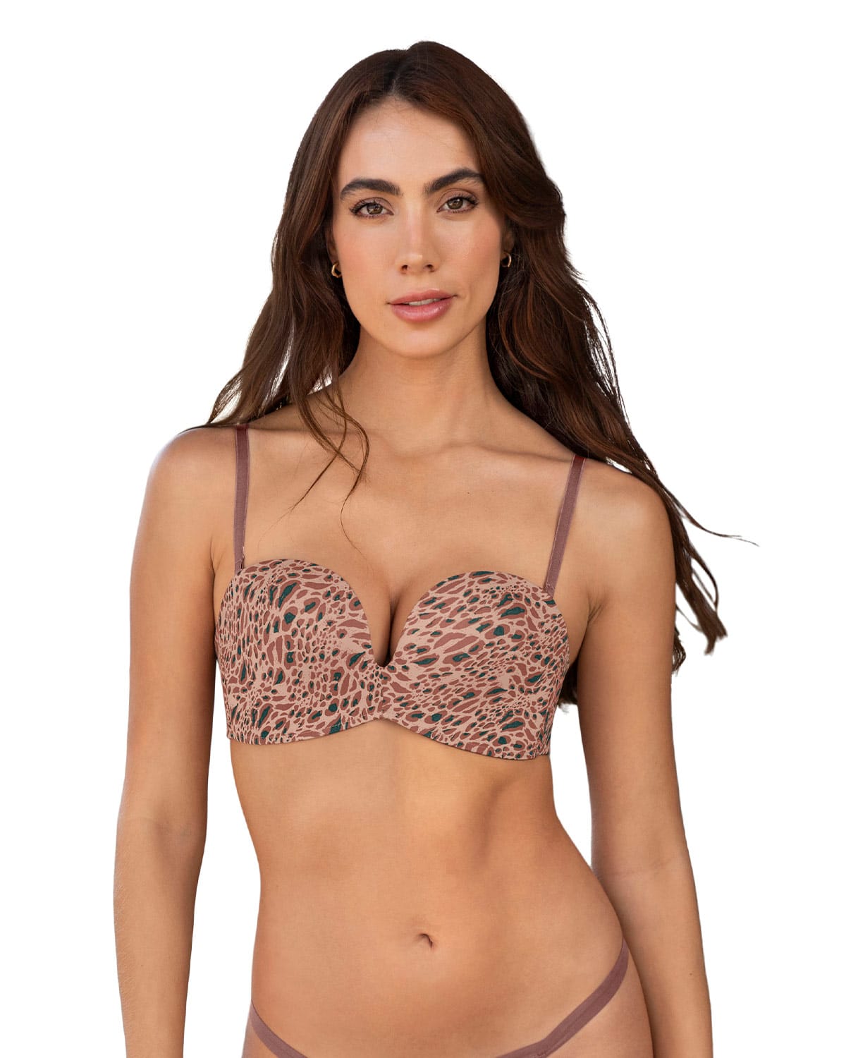 SOSTE N STRAPLESS ANTIGRAVEDAD DE REALCE ALTO SIN ARCO 011841 CAFE - 1