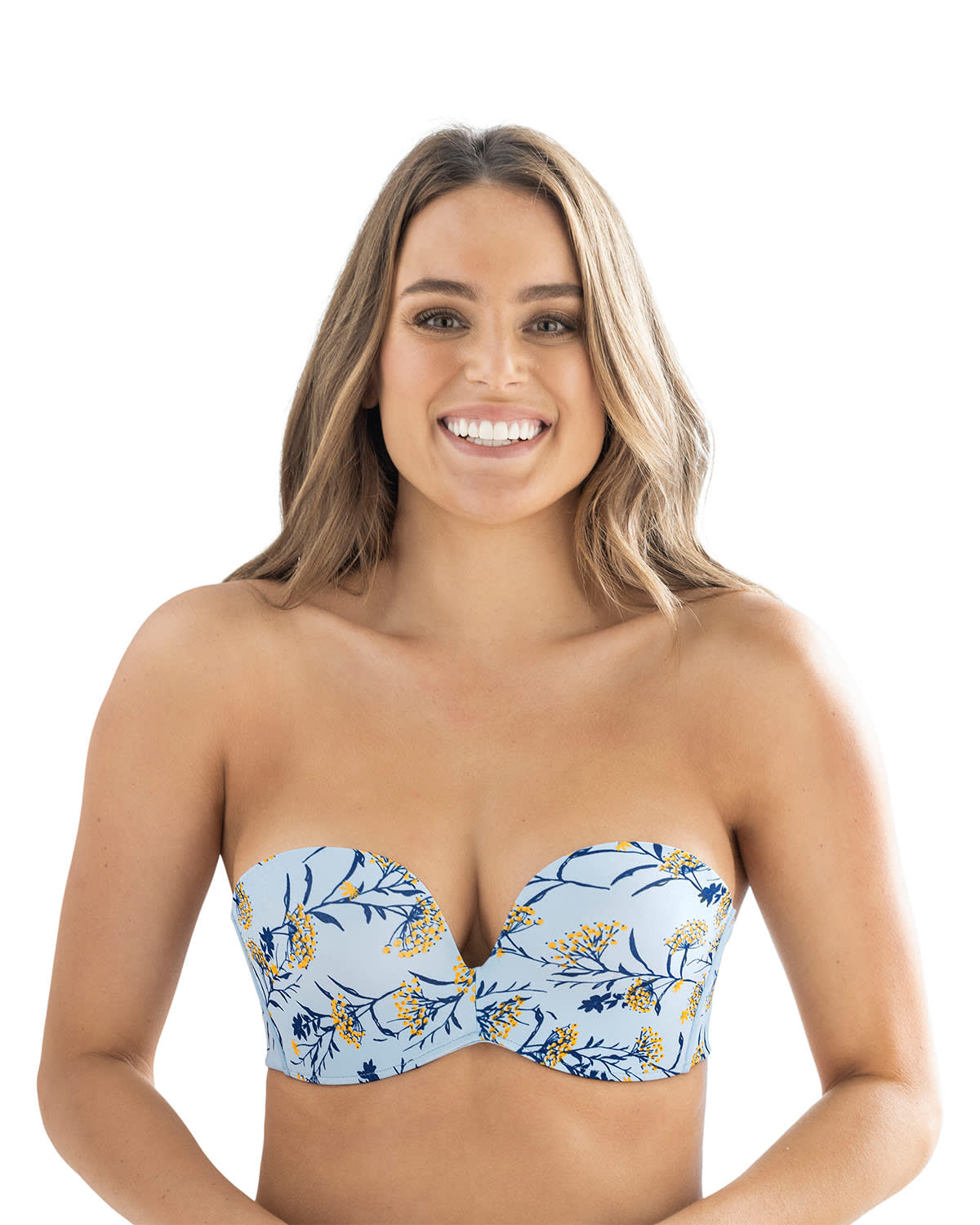 SOSTE N STRAPLESS ANTIGRAVEDAD DE REALCE ALTO SIN ARCO 011841 AZUL CLARO - 1