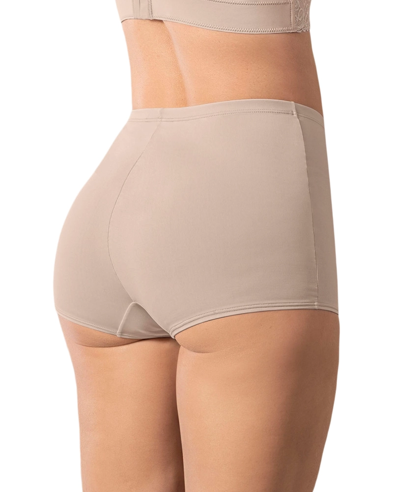 LEONISA BOXER TIRO ALTO EN TELA LISA 72321 CAFE  CLARO - 2