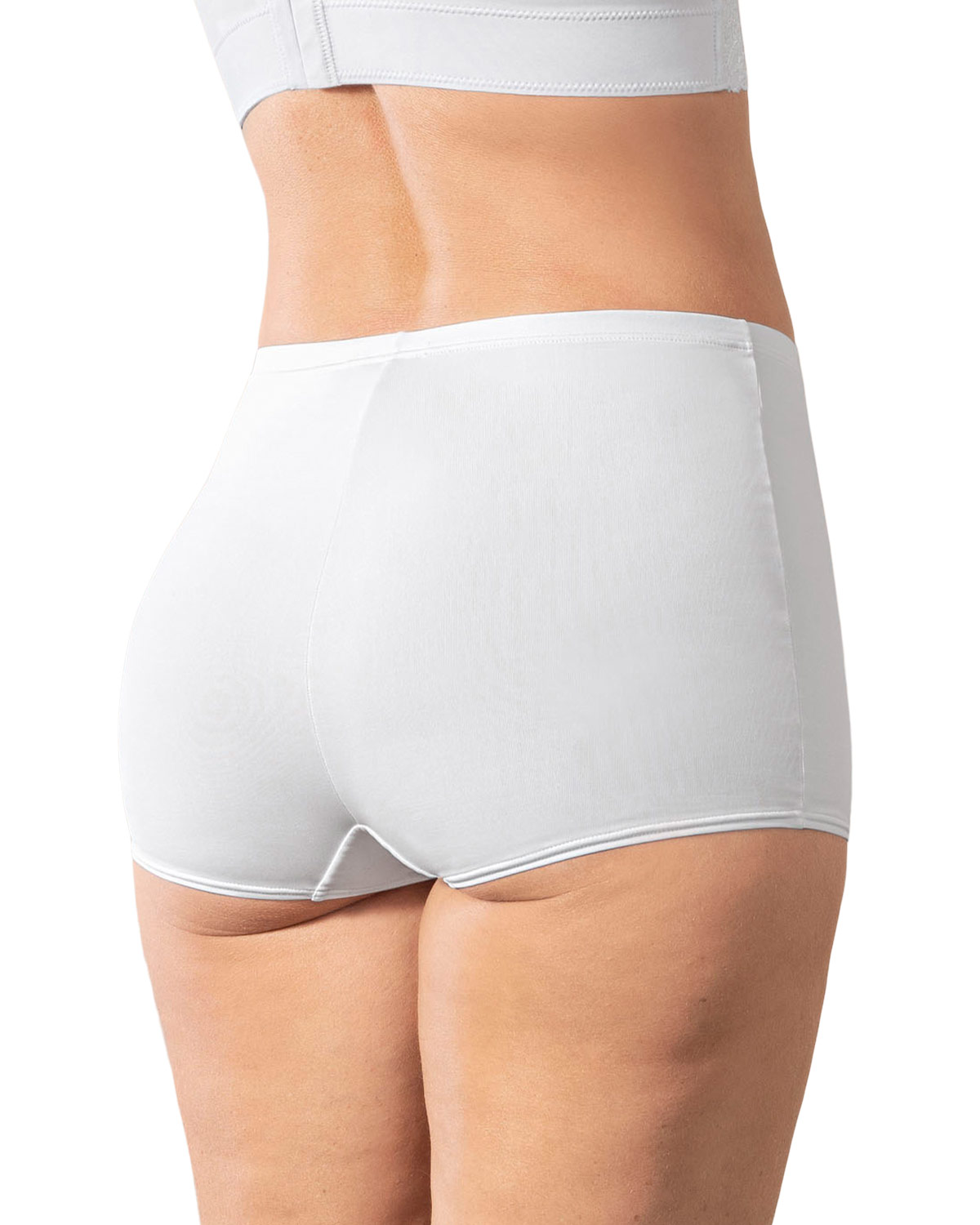 LEONISA BOXER TIRO ALTO EN TELA LISA 72321 BLANCO - 2