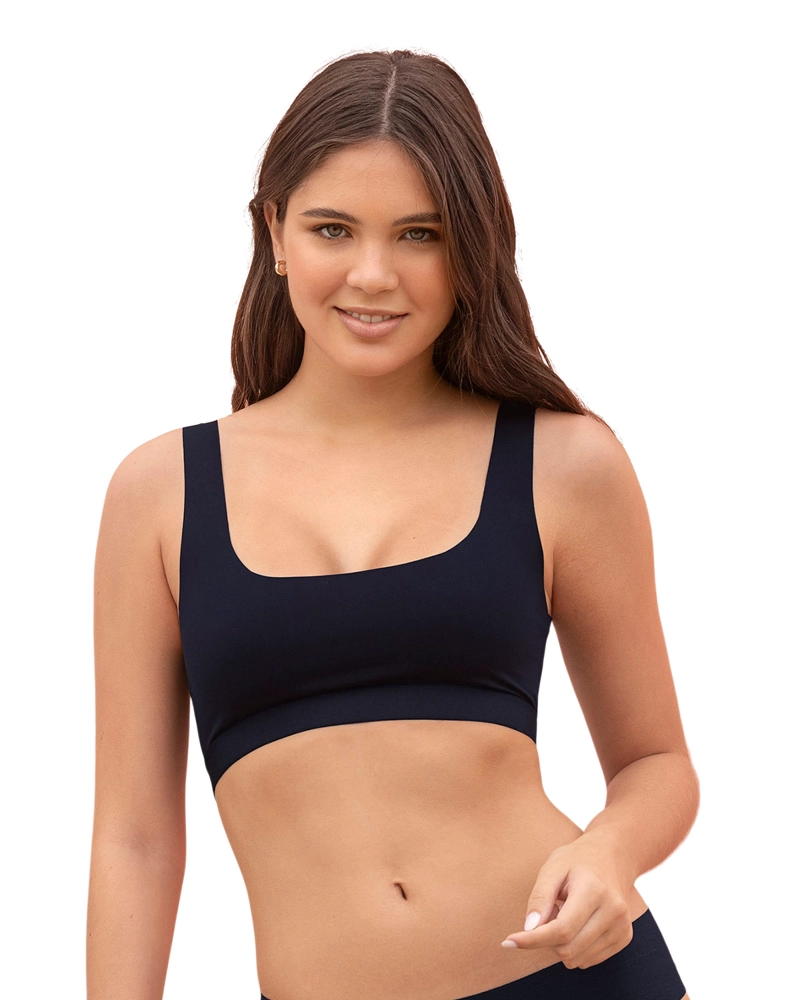 LEONISA PACK X 2 TOPS INVISIBLES DOBLE ESCOTE 91164X2 CAFE  MEDIO / NEGRO - 2