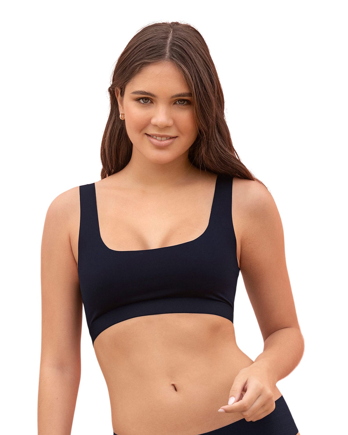 LEONISA PACK X 2 TOPS INVISIBLES DOBLE ESCOTE 91164X2 CAFE MEDIO / NEGRO - 2