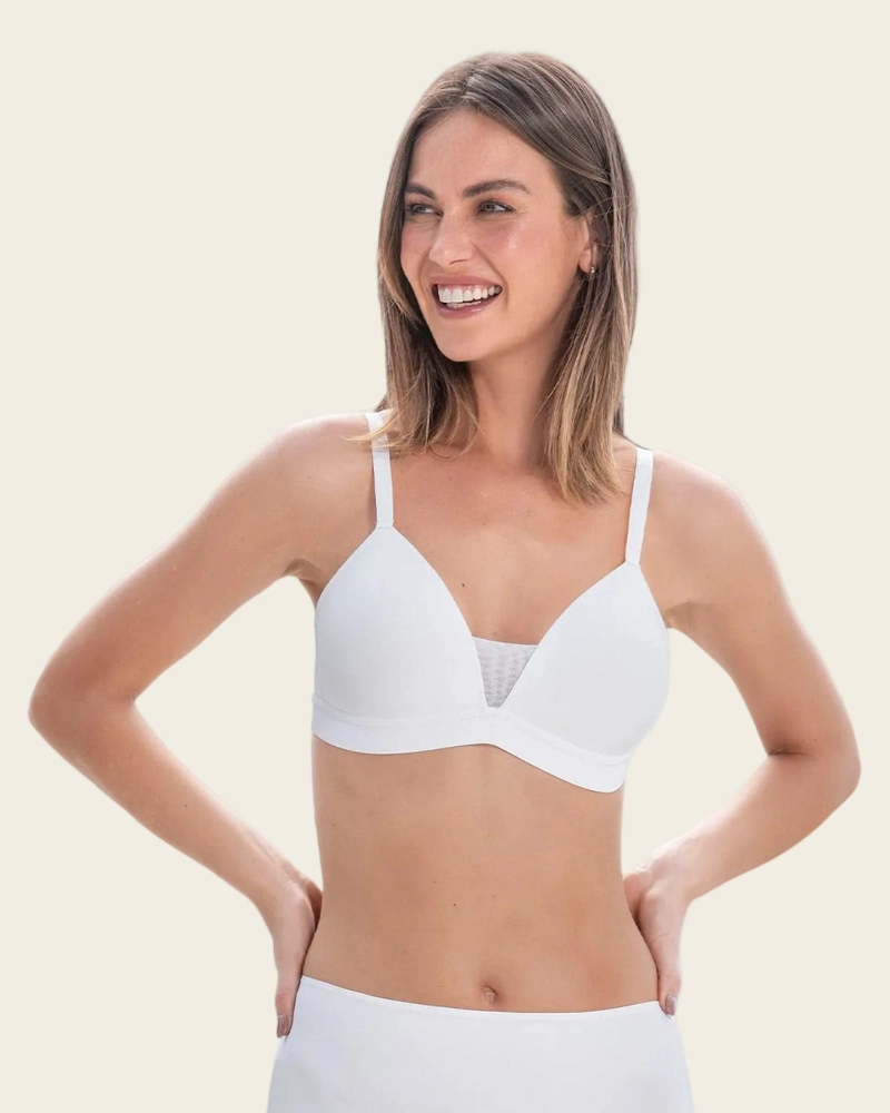LEONISA SOSTE N TRIANGULAR SIN ARCO ESTILO TOP 71361 BLANCO - 1