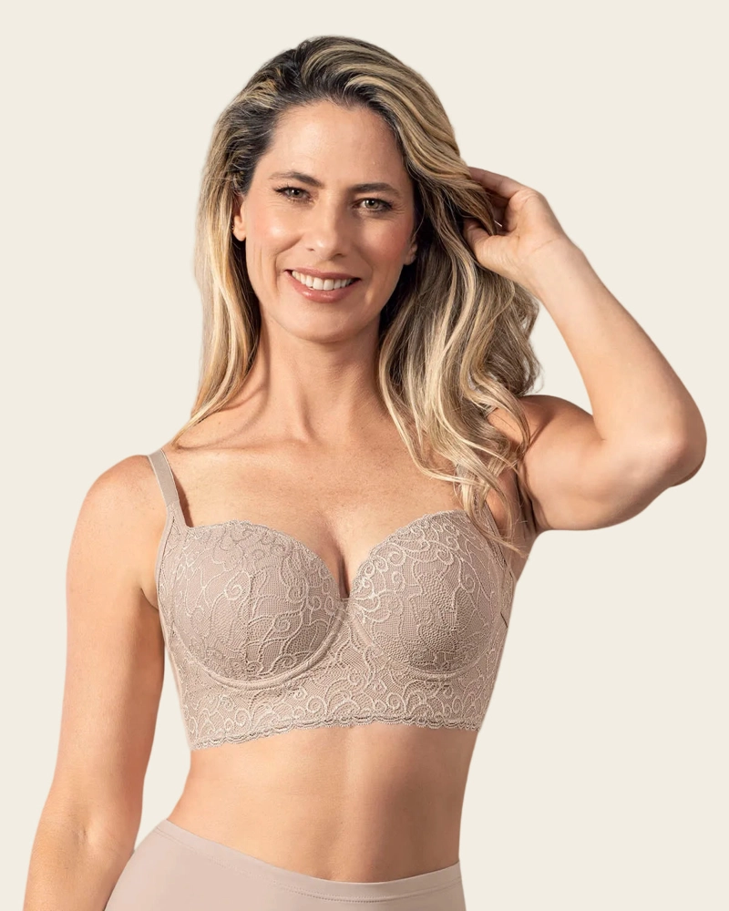 LEONISA SOSTE N DE BUEN CUBRIMIENTO Y SOPORTE CON ARCO 71358 CAFE  CLARO - 1