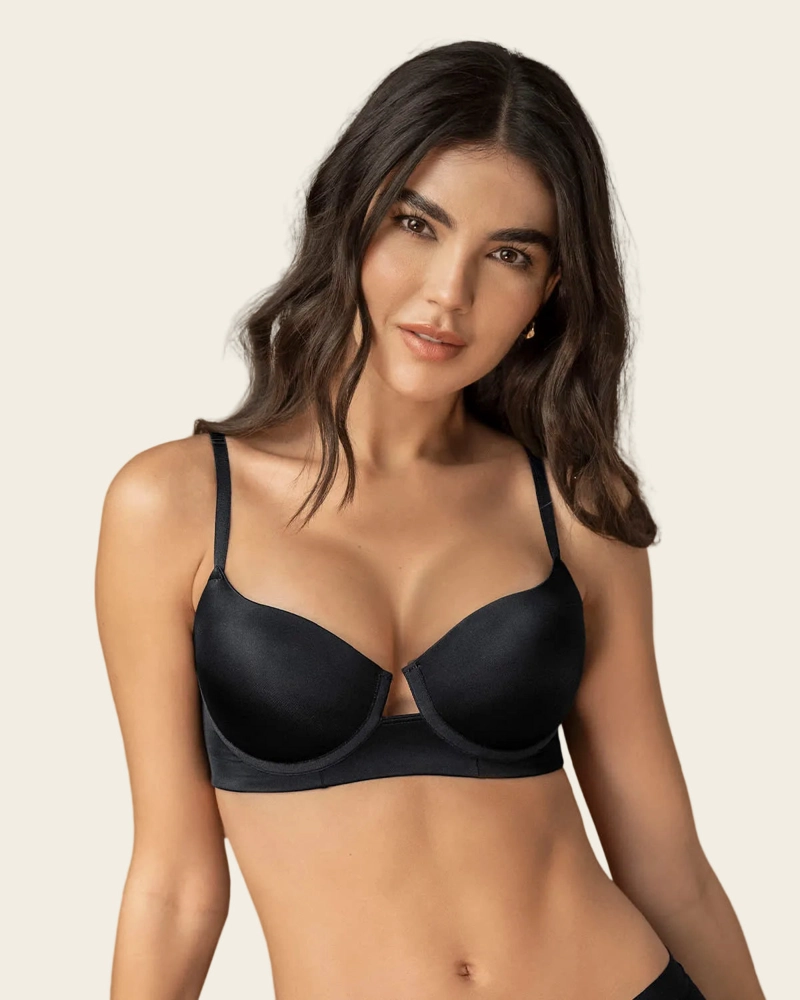 LEONISA SOSTE N DE REALCE ALTO CON ESCOTE PROFUNDO 091165 NEGRO - 1