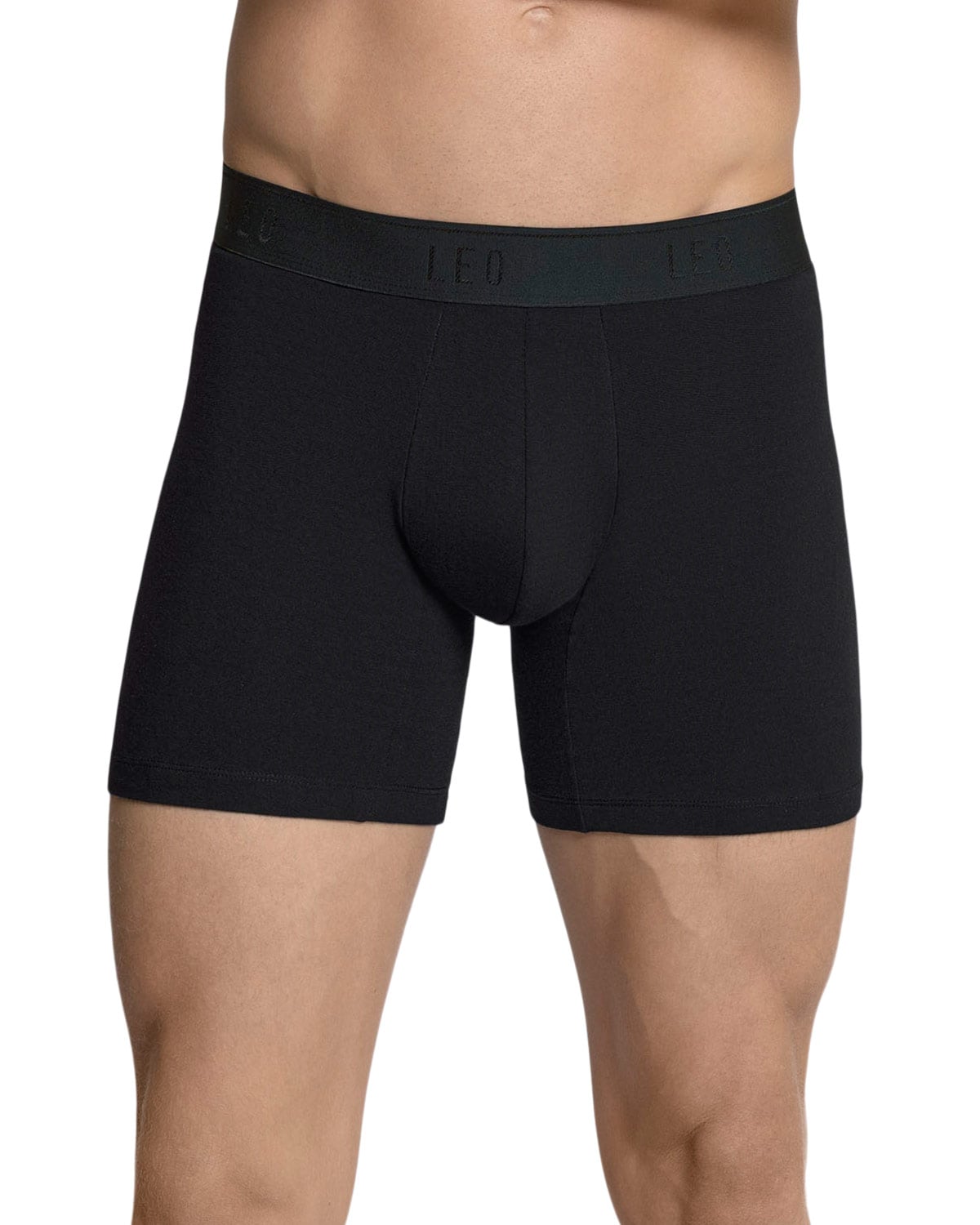 LEO BOXER MEDIO EN ALGODON 033360 NEGRO - 1