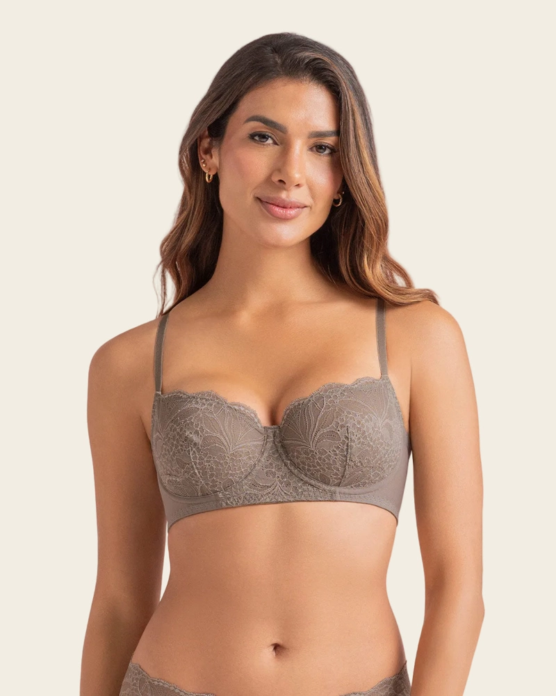 SOSTEN CON COPAS EN ENCAJE Y ESPALDA EN TUL 71363 - 1