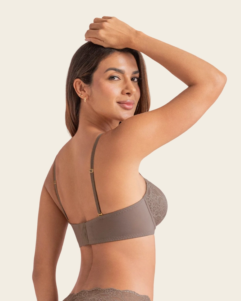 SOSTEN CON COPAS EN ENCAJE Y ESPALDA EN TUL 71363 - 2