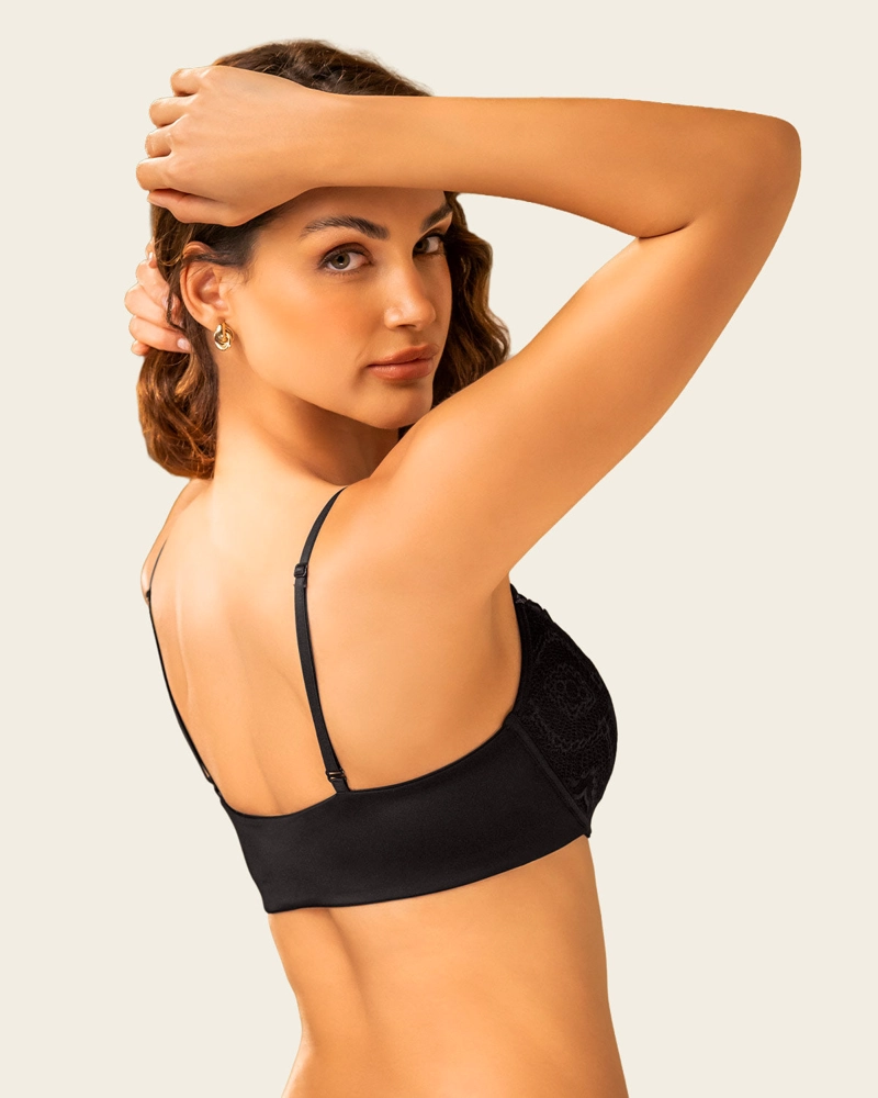 SOSTEN EN ENCAJE CON BROCHE FRONTAL Y ESPALDA LISA 091177 - 2