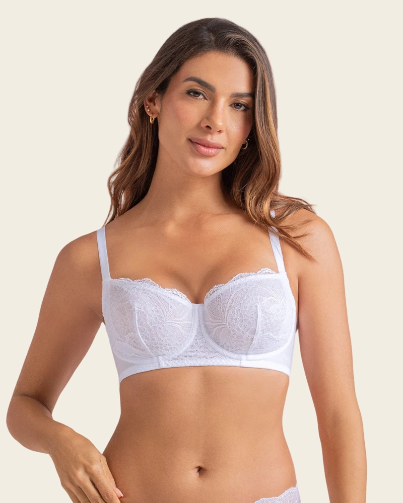 SOSTEN CON COPAS EN ENCAJE Y ESPALDA EN TUL 71363 - 1