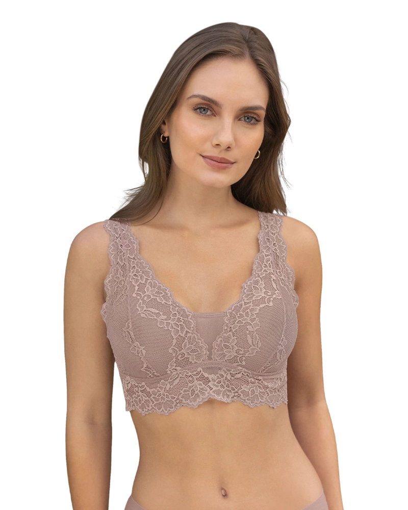 BRALETTE TRIANGULAR EN ENCAJE ULTRACOMODO P81193 - 1