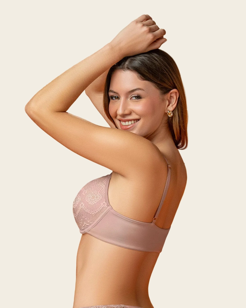 SOSTEN EN ENCAJE CON BROCHE FRONTAL Y ESPALDA LISA 091177 - 2