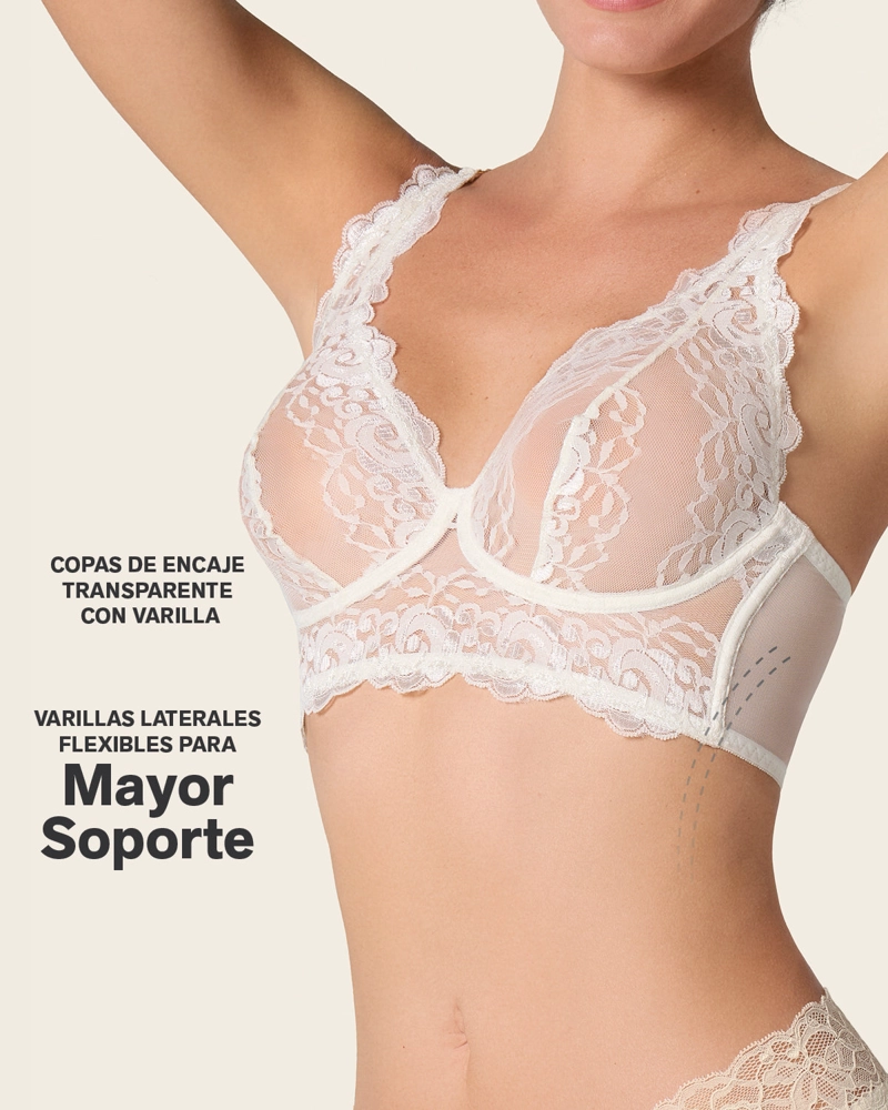 SOSTEN TIPO BRALETTE EN ENCAJE Y TRANSPARENCIAS 011967 - 3