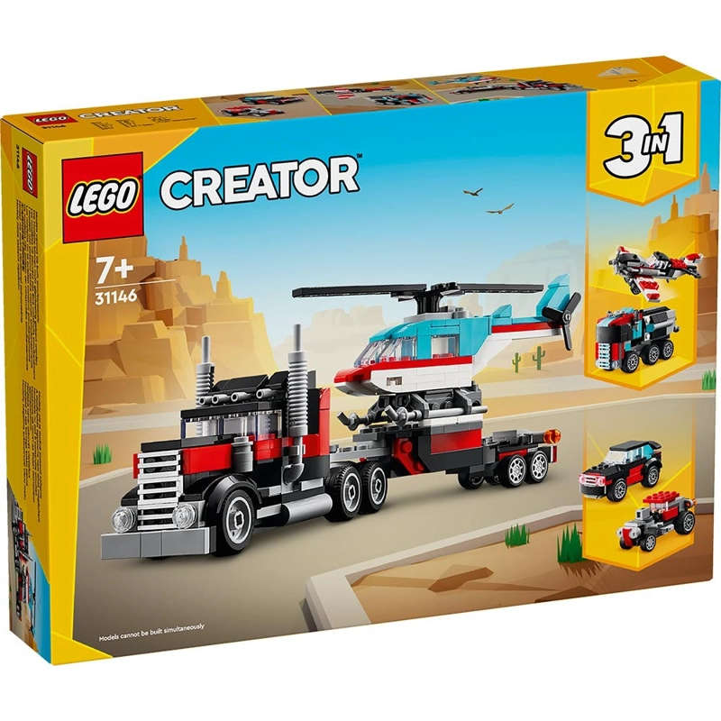 LEGO CREATOR CAMION PLATAFORMA CON HELICOPTERO - 5