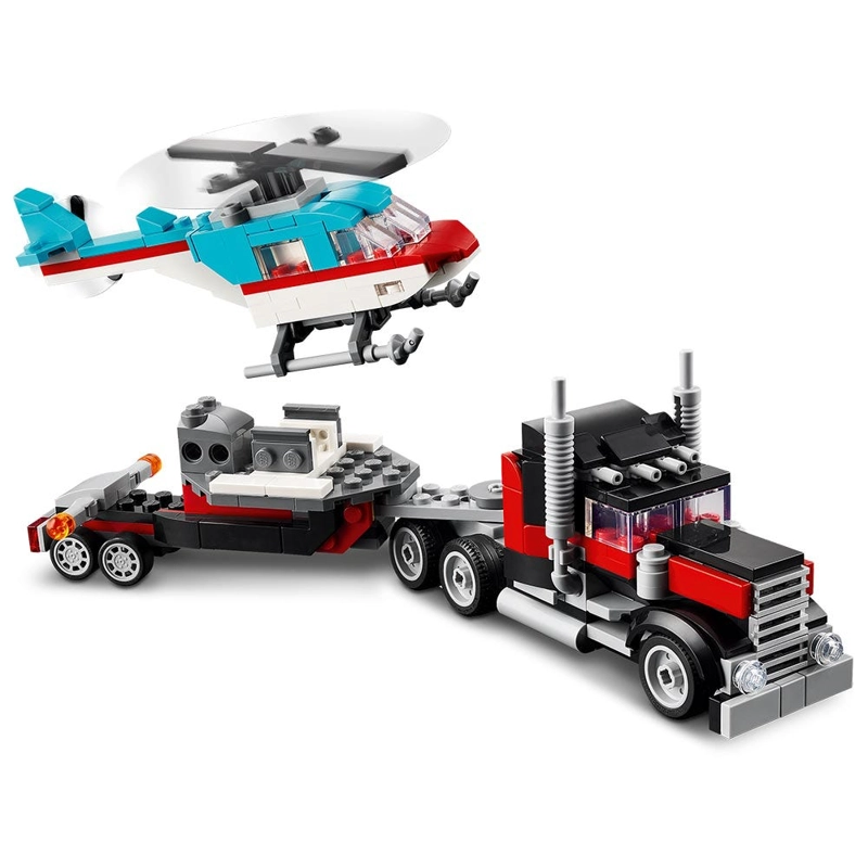 LEGO CREATOR CAMION PLATAFORMA CON HELICOPTERO - 6