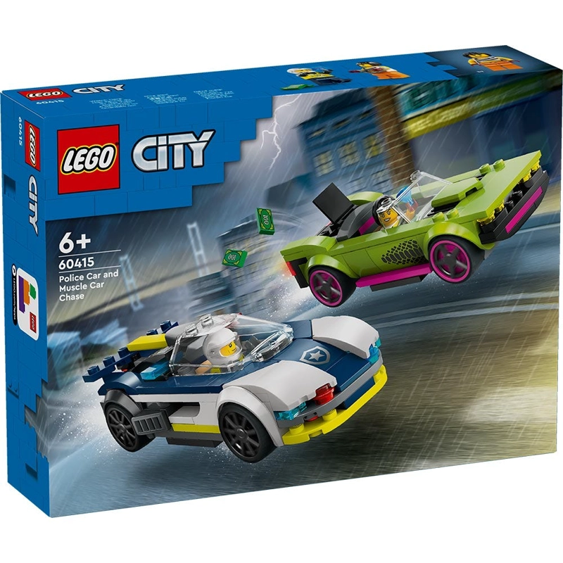 LEGO CITY AUTO DE POLICIA Y POTENTE AUTO DEPORTIVO - 1