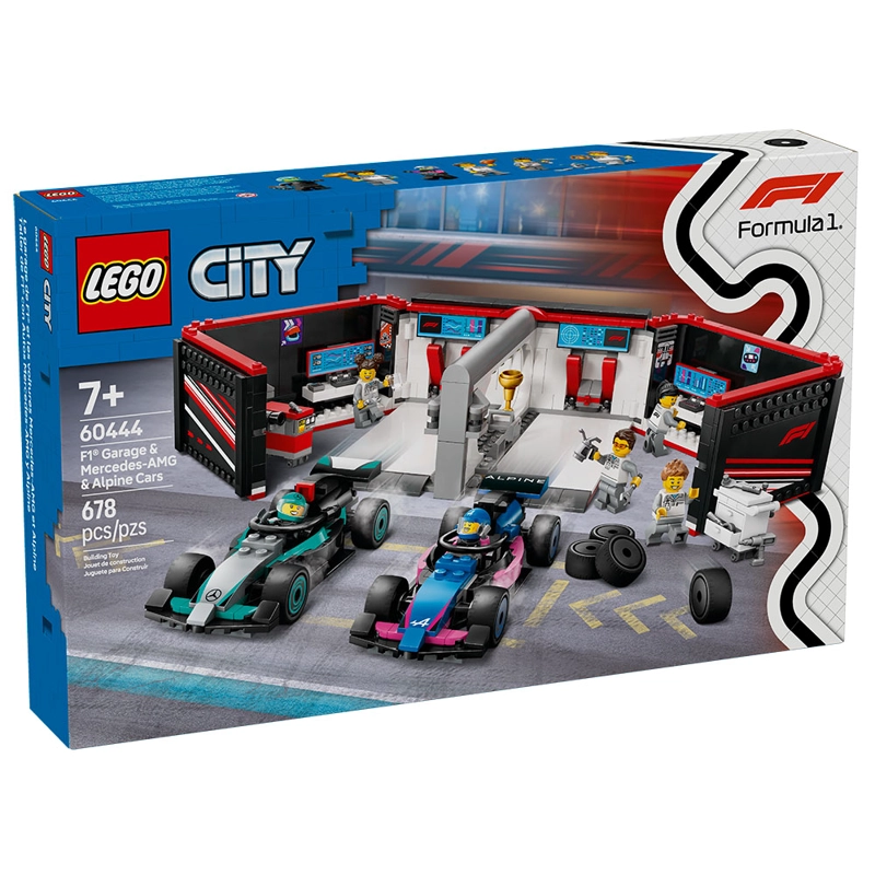 LEGO 60444 TALLER F1 CON AUTOS MERCEDES-AMG Y ALPINE - 1