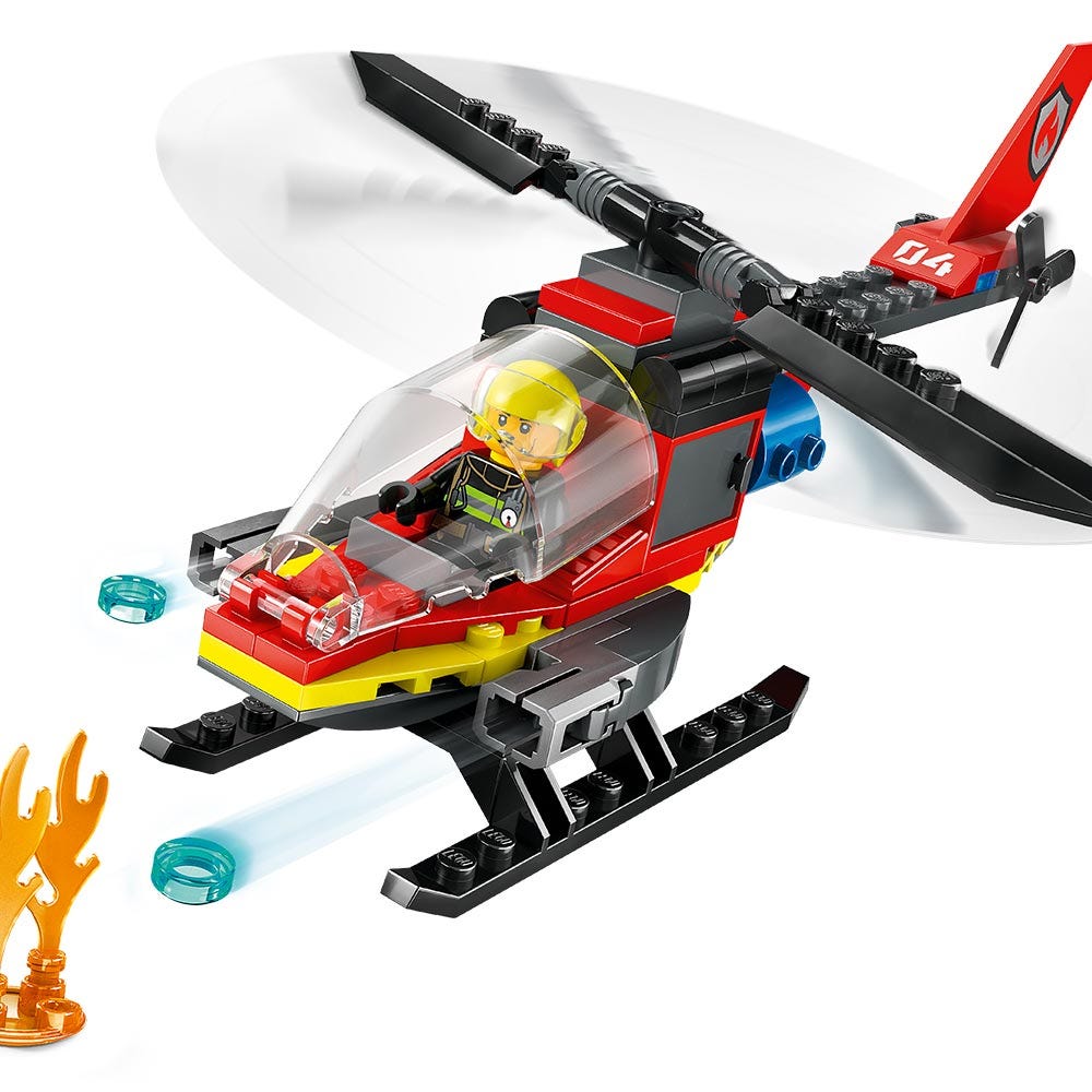 LEGO CITY HELICOPTERO DE RESCATE DE BOMBEROS (60411) - 3