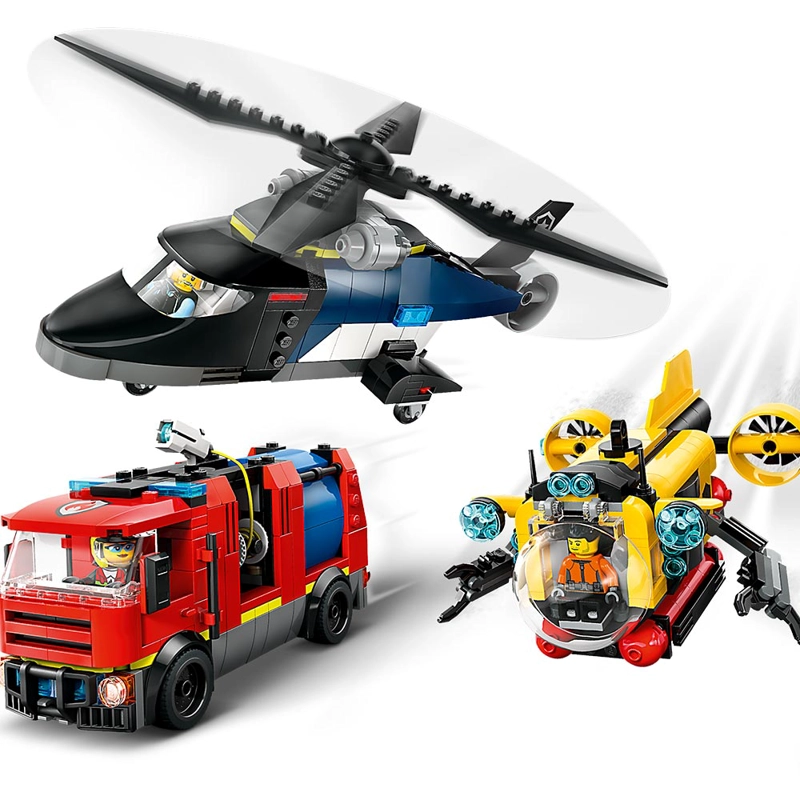 LEGO HELICOPTERO, CAMION DE BOMBEROS Y SUBMARINO (60462) - 2