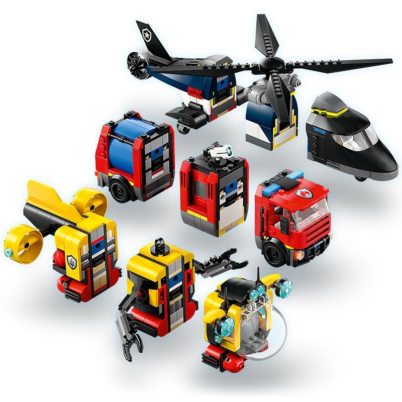 LEGO HELICOPTERO, CAMION DE BOMBEROS Y SUBMARINO (60462) - 7
