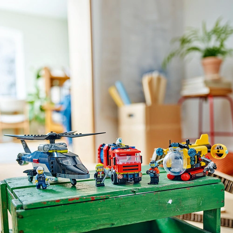 LEGO HELICOPTERO, CAMION DE BOMBEROS Y SUBMARINO (60462) - 9