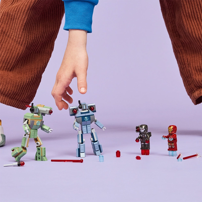 LEGO IRON MAN Y MAQUINA VS DRONES DE HAMMER 76320 - 6