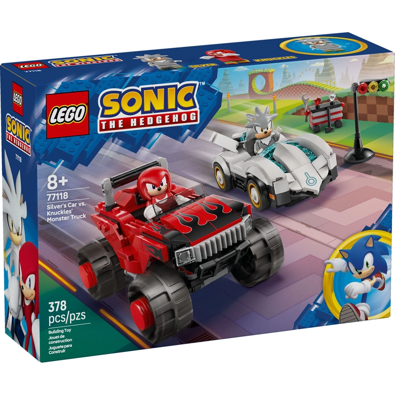 AUTO DE SILVER VS. CAMIONETA MONSTRUO DE KNUCKLES SONIC - 1