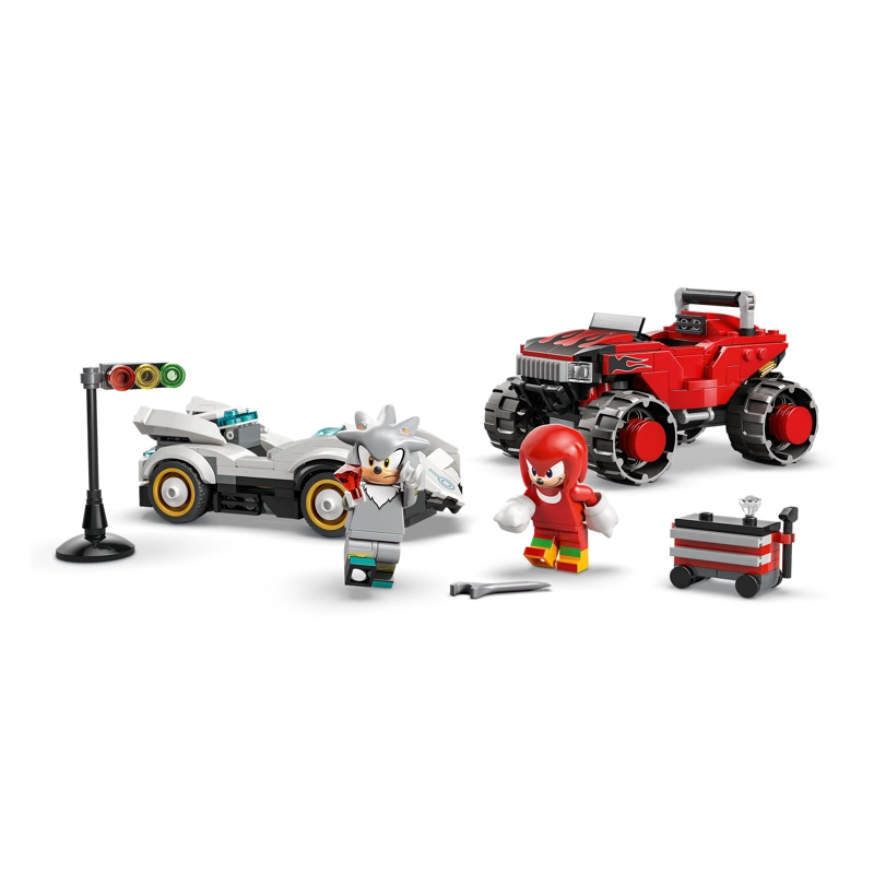 AUTO DE SILVER VS. CAMIONETA MONSTRUO DE KNUCKLES SONIC - 4
