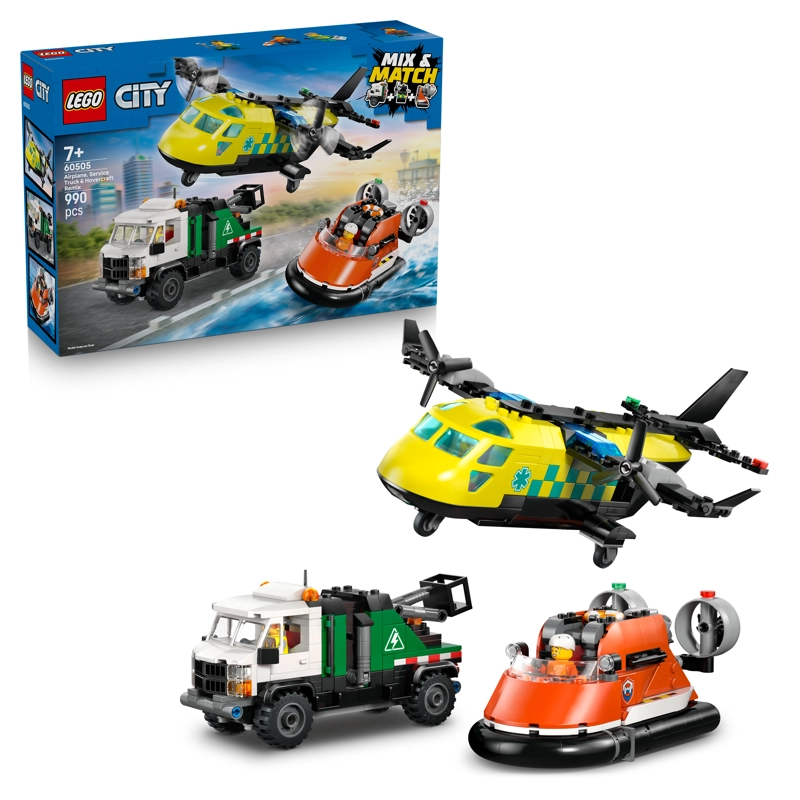 LEGO 60505 REMIX: AVION, CAMION TE CNICO Y AERODESLIZADOR - 1