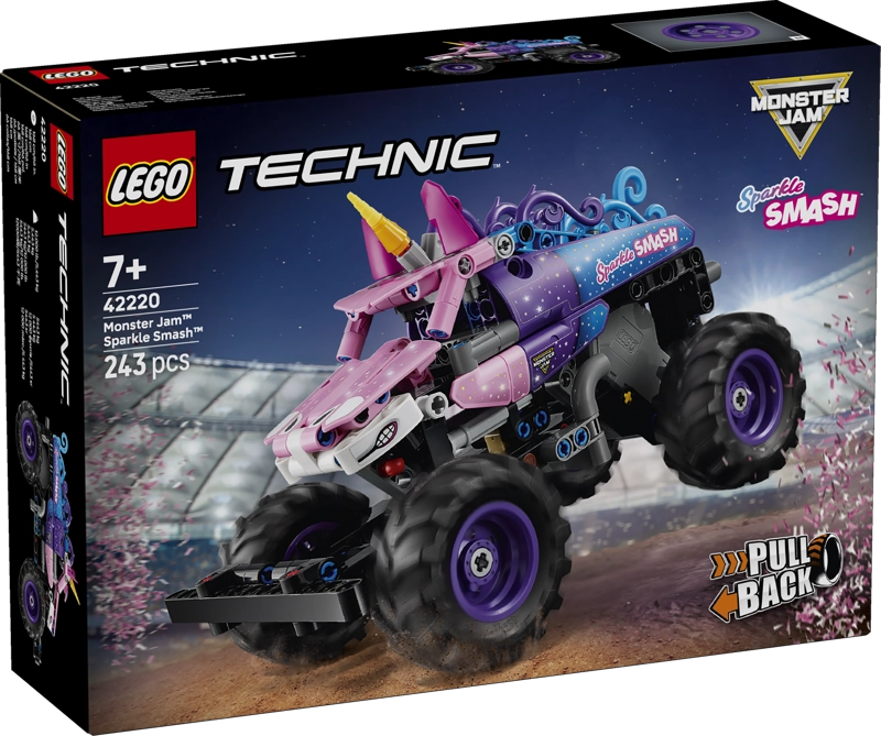 LEGO 42220 MONSTER JAM SPARKLE SMASH CON MOTOR CARGA TECHNIC - 1