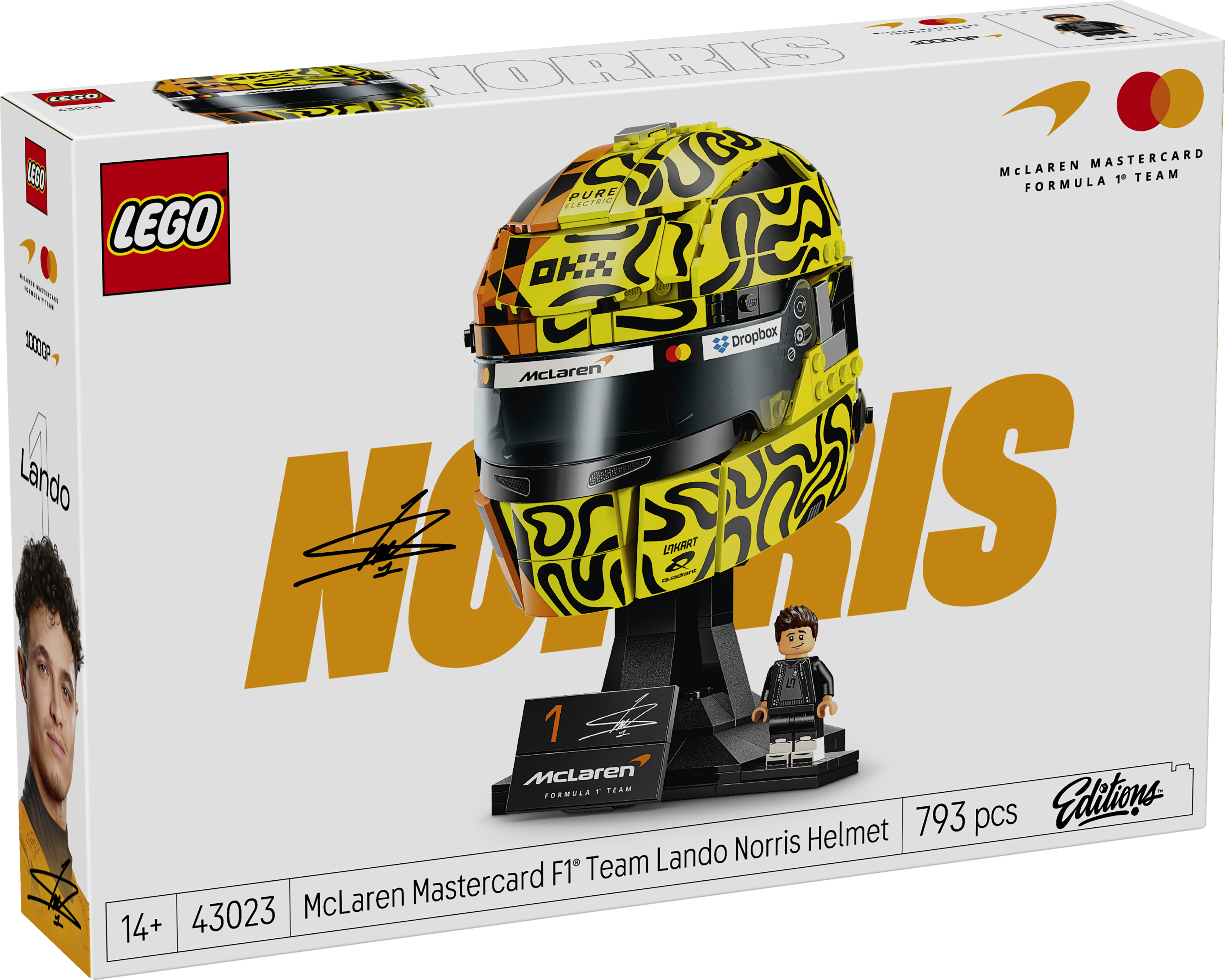 LEGO 43023 MCLAREN MASTERCARD F1 TEAM LANDO NORRIS HELMET - 1