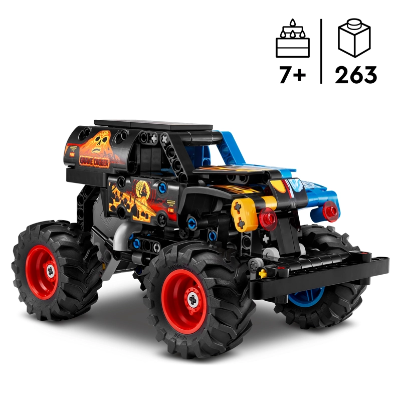 LEGO 42219 MONSTER JAM GRAVE DIGGER FUEGO Y HIELO TECHNIC - 6