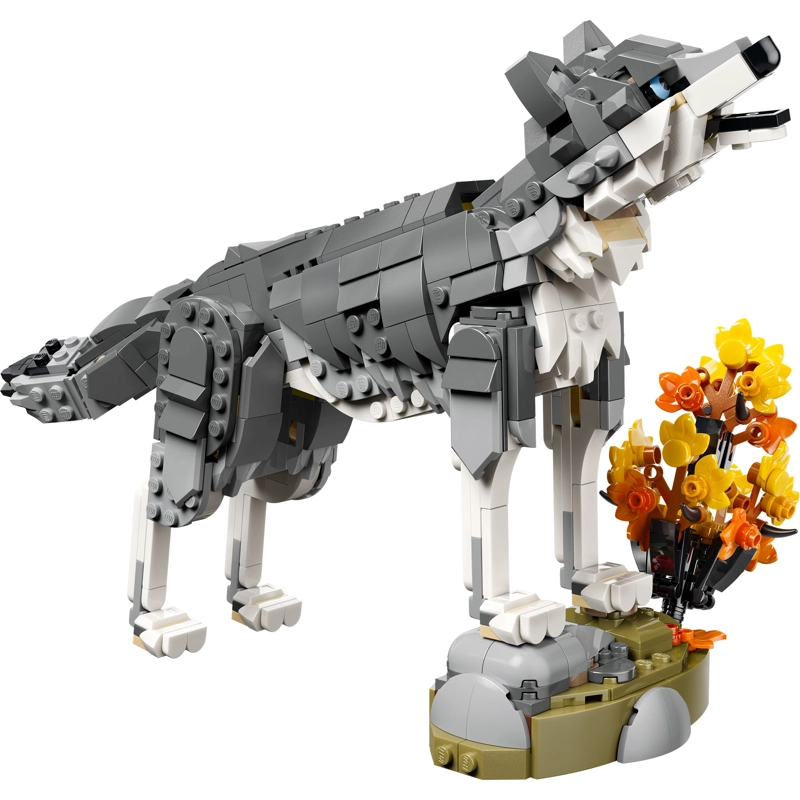 LEGO 31393 ANIMALES DEL BOSQUE: LOBO GRIS - 3