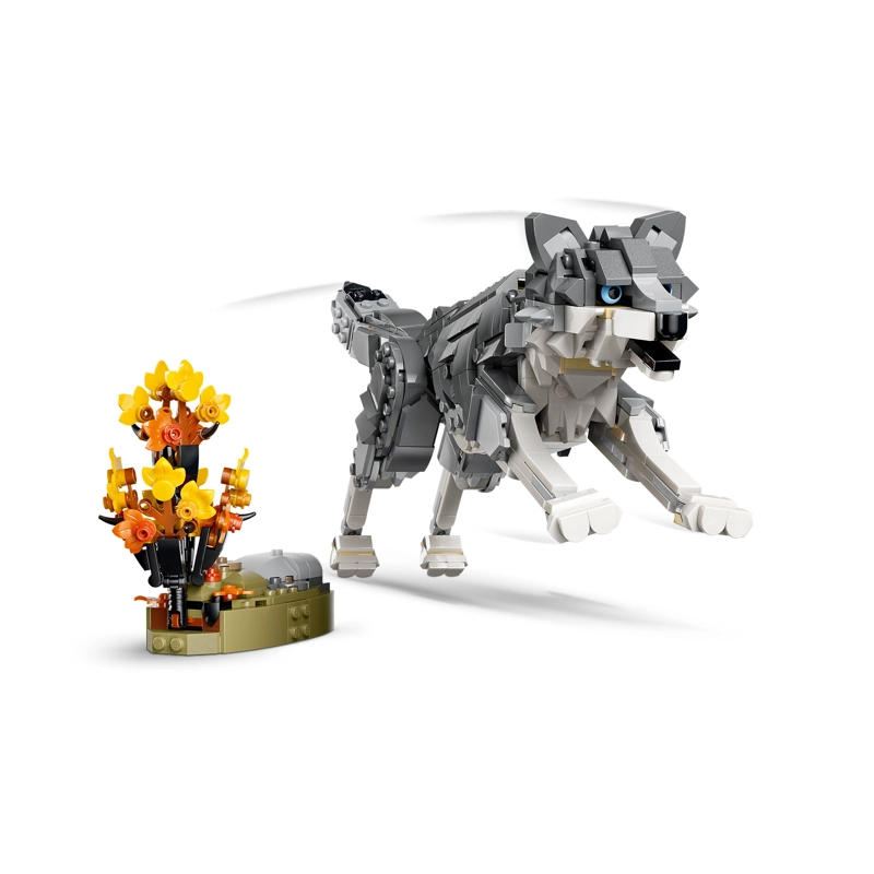 LEGO 31393 ANIMALES DEL BOSQUE: LOBO GRIS - 5