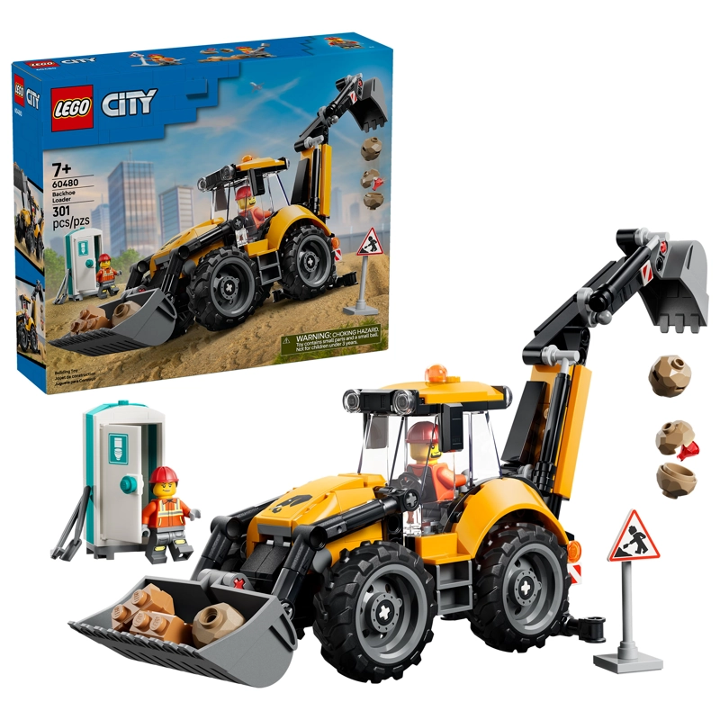LEGO 60480 CARGADORA RETROEXCAVADORA AMARILLA - 2