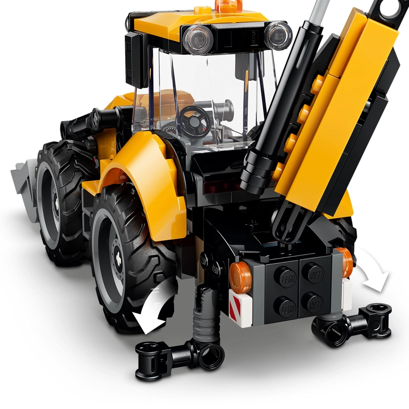 LEGO 60480 CARGADORA RETROEXCAVADORA AMARILLA - 3