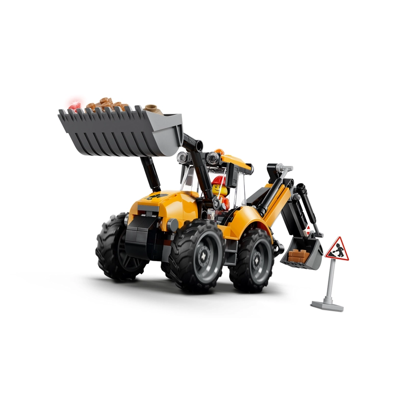 LEGO 60480 CARGADORA RETROEXCAVADORA AMARILLA - 5