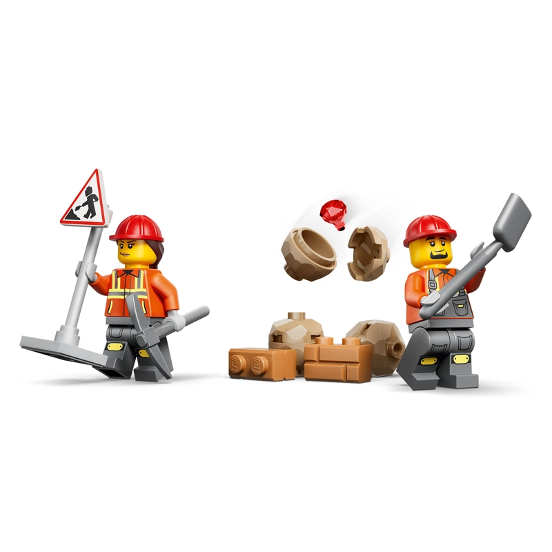 LEGO 60480 CARGADORA RETROEXCAVADORA AMARILLA - 6