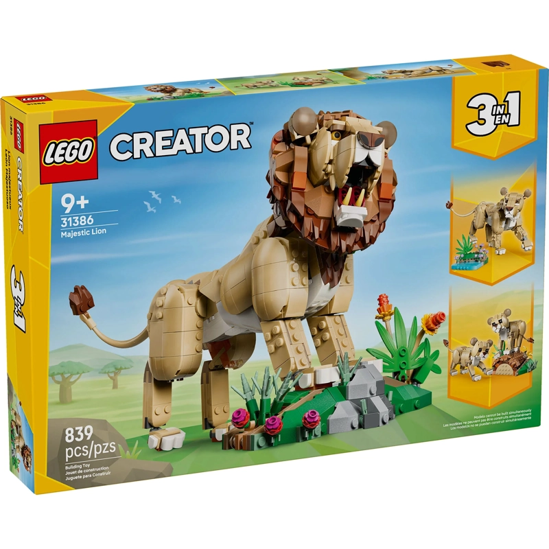 LEGO 31386 FAUNA SALVAJE: LEON MAJESTUOSO CREATOR - 1